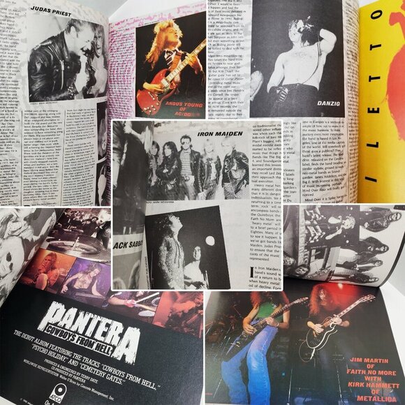 Faces Rock Metal Muscle Magazine Posters Danzig KISS Metallica Nov. 1990 Unread - Picture 2 of 10